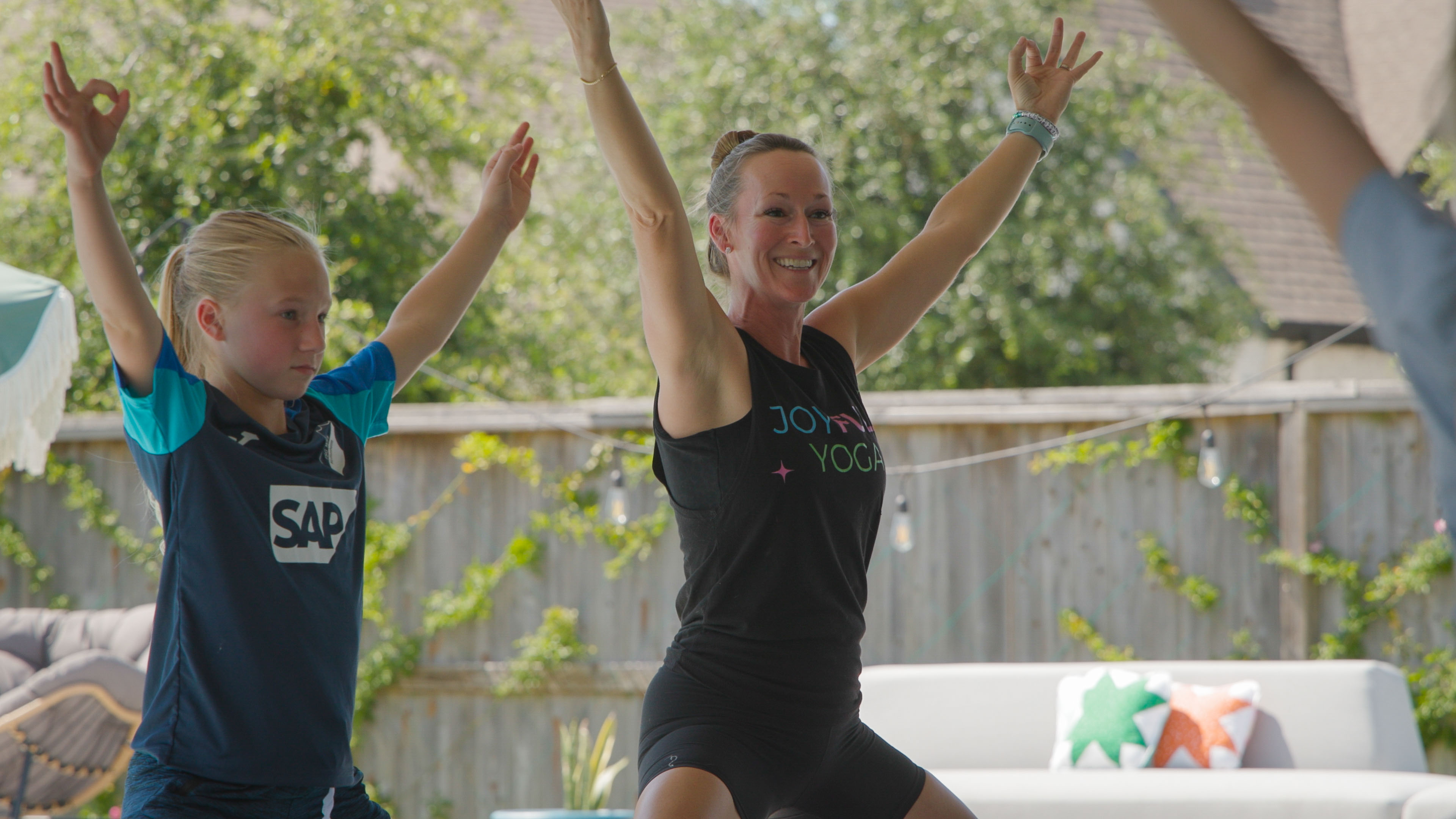 Fun outdoor yoga class for kids in Cypress